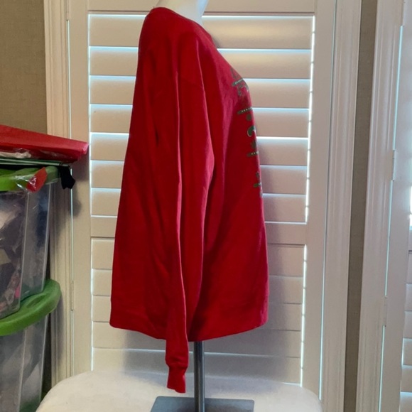 Port and Company Red Sweater with Green Holiday Design - Picture 3 of 8